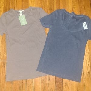 NWT Ribbed Knit Tops Sz M; H&M, Old Navy
